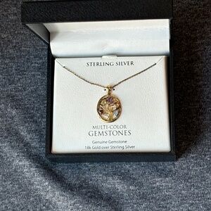 New Gemstone Tree of Live Love Necklace